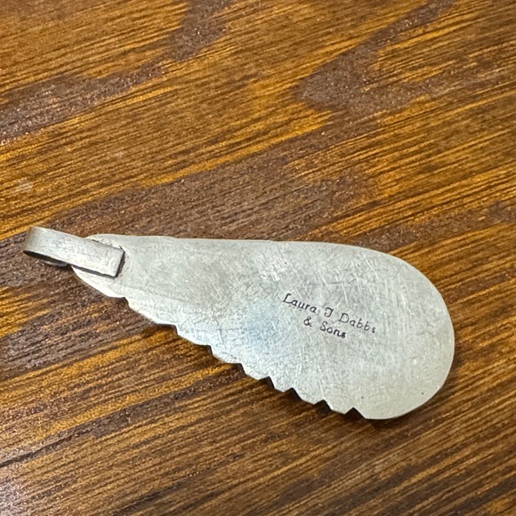 Turquoise Pendant— sign Laura J  Dabbs 925 - Picture 2 of 3